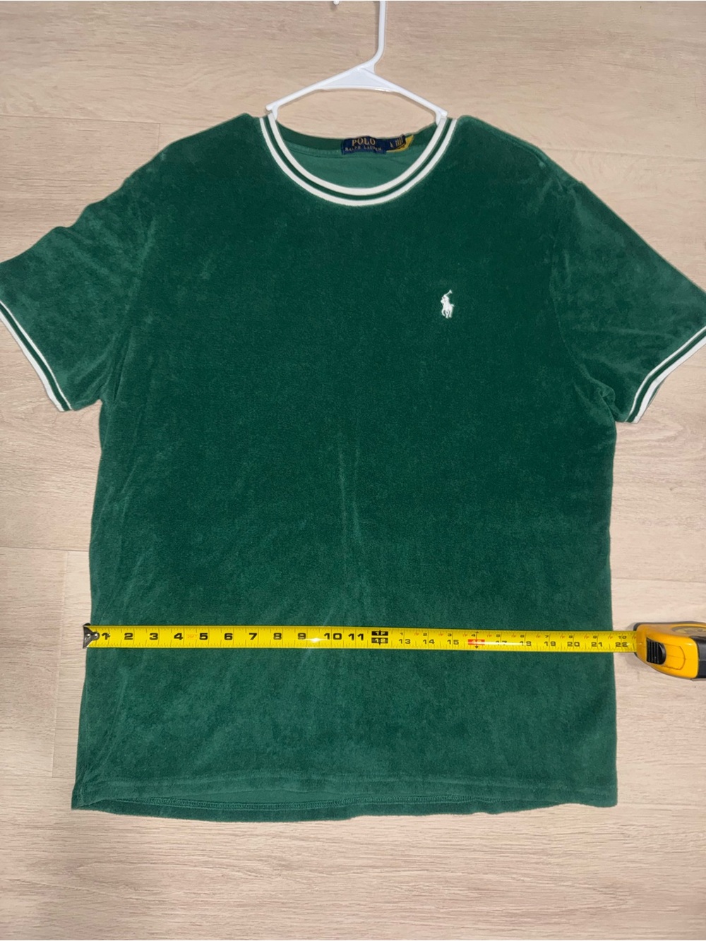 Polo by Ralph Lauren Dark Green Terry Short-Sleeve Tee with White Trim - Picture 2 of 4